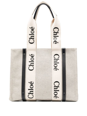Chloé Woody canvas medium tote bag