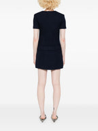 Self-Portrait Short tweed dress with belt