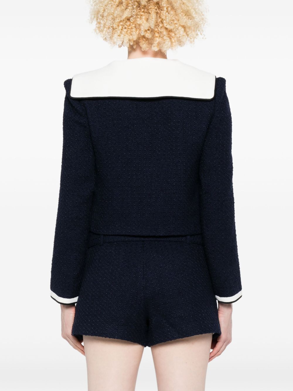 Self-Portrait Bouclé cropped jacket