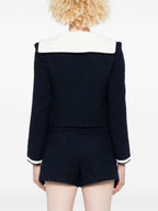 Self-Portrait Bouclé cropped jacket