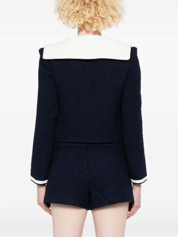 Self-Portrait Bouclé cropped jacket