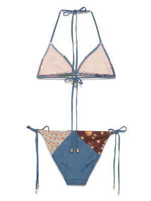 Zimmermann Patchwork Print Bikini Set