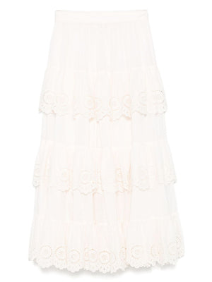Zimmermann Lucky embroidered skirt