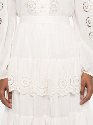 Zimmermann Lucky embroidered skirt
