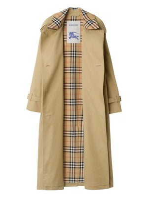 Burberry Castleford Medium Trench Coat with Check Collar