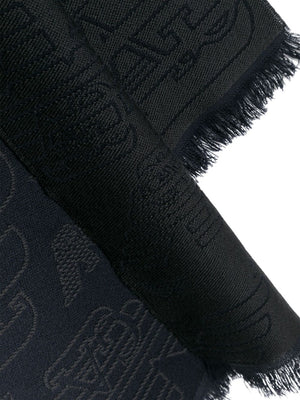 Emporio Armani Allover logo wool scarf