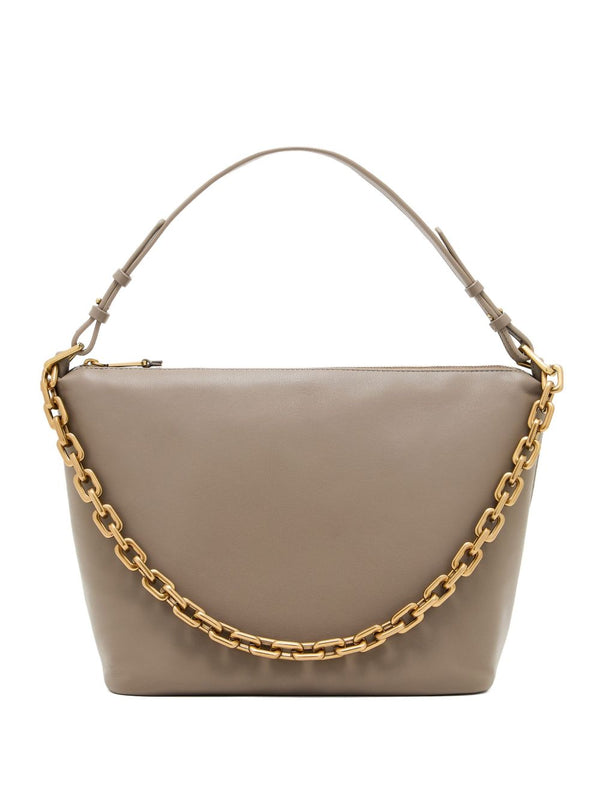 Emporio Armani Medium leather hobo bag with chain
