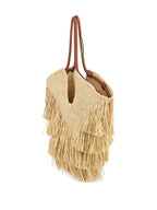 Zimmermann Goldentime medium raffia tote bag