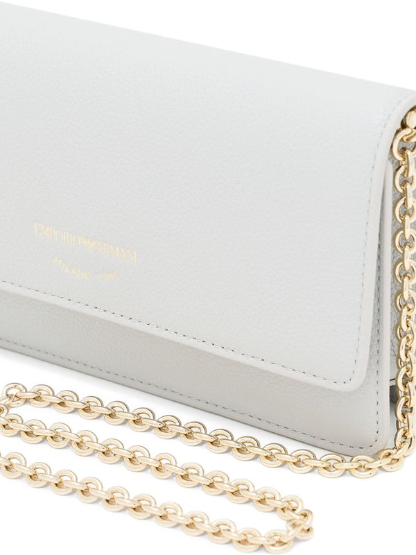 Emporio Armani Chain-strap leather clutch bag