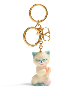 Valentino Garavani Le Chat De La Maison Nylon Bag Charm with Keychain
