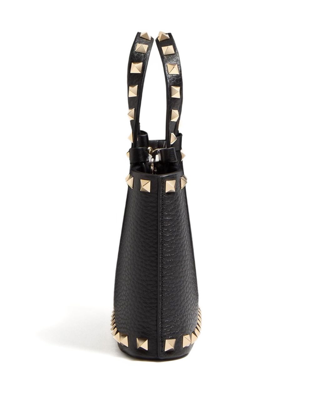 Valentino Garavani Mini Rockstud Shopping Bag in Garnet Calfskin
