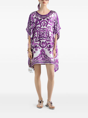 Dolce & Gabbana Majolica print twill kaftan