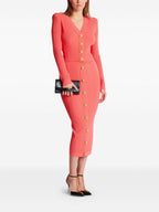 Balmain Long-sleeved twisted knit cardigan