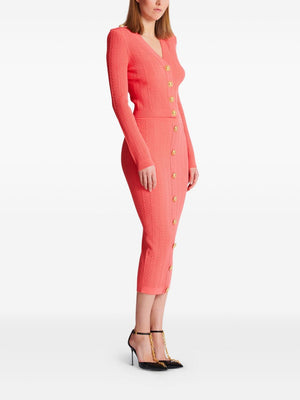 Balmain Long-sleeved twisted knit cardigan