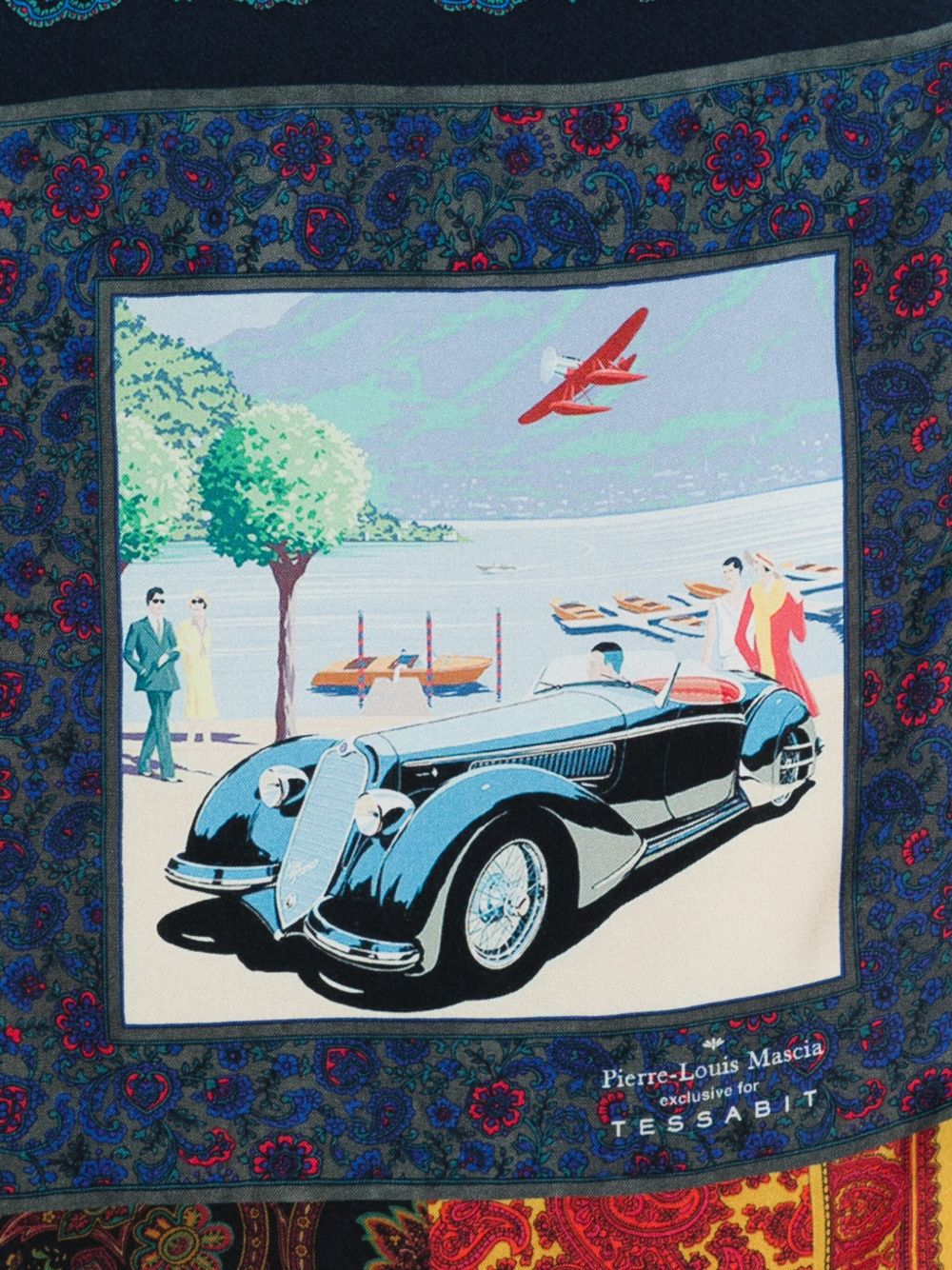 032C Pierre Louis Mascia Lago di Como silk printed scarf