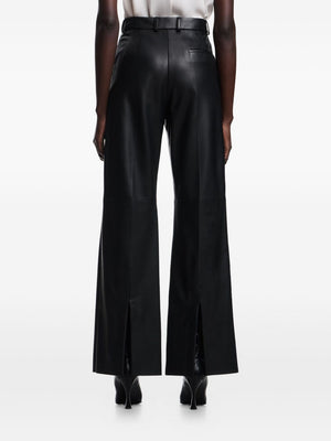 Emporio Armani Palazzo trousers in lambskin glovery