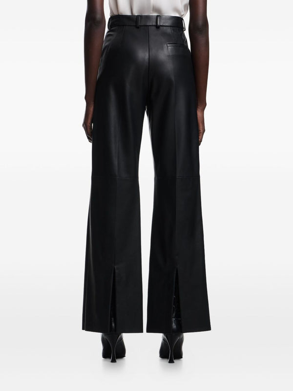 Emporio Armani Palazzo trousers in lambskin glovery