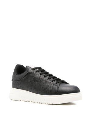 EMPORIO ARMANI EXCLUSIVE Textured leather sneakers