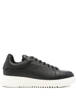 EMPORIO ARMANI EXCLUSIVE Textured leather sneakers