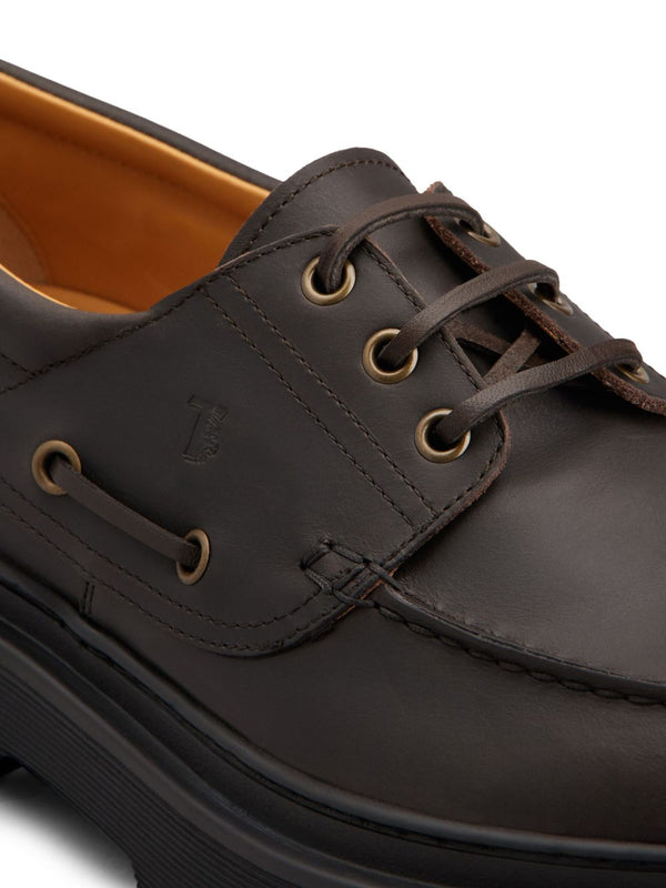 Tod's leather boat shoes