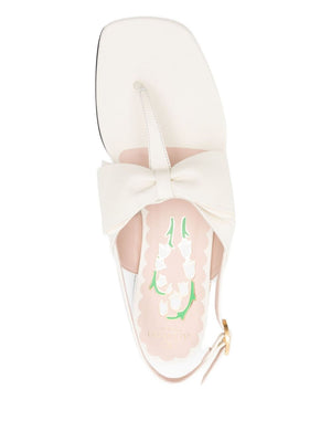 Valentino Garavani Bow-embellished slingback sandals