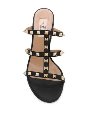 Valentino Garavani Rockstud Calfskin Slider Sandal 60mm