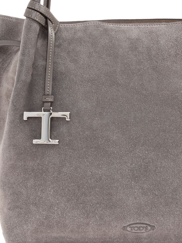 Tod's Drawstring Suede Tote Bag