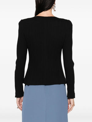 Emporio Armani Chevron-pattern jersey zip-up jacket