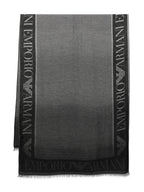Emporio Armani Stole with gradient micro check motif
