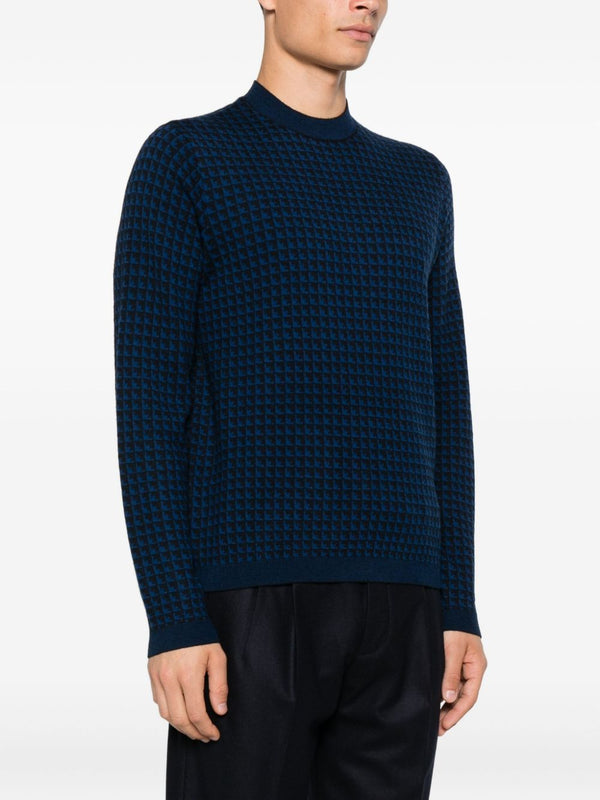 Emporio Armani Houndstooth wool sweater