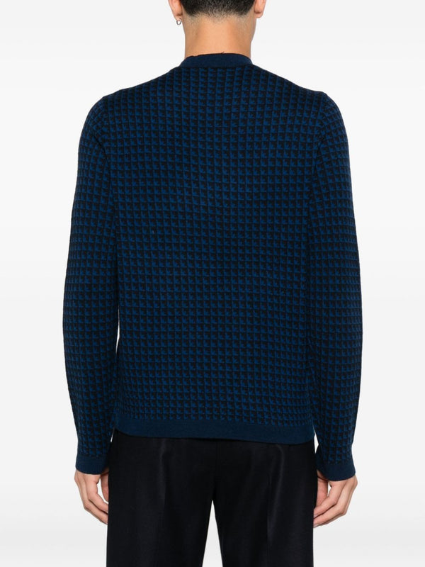 Emporio Armani Houndstooth wool sweater
