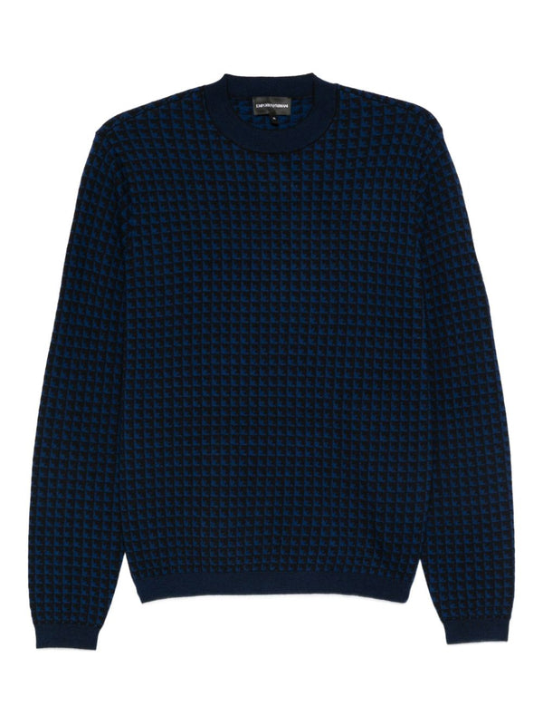 Emporio Armani Houndstooth wool sweater