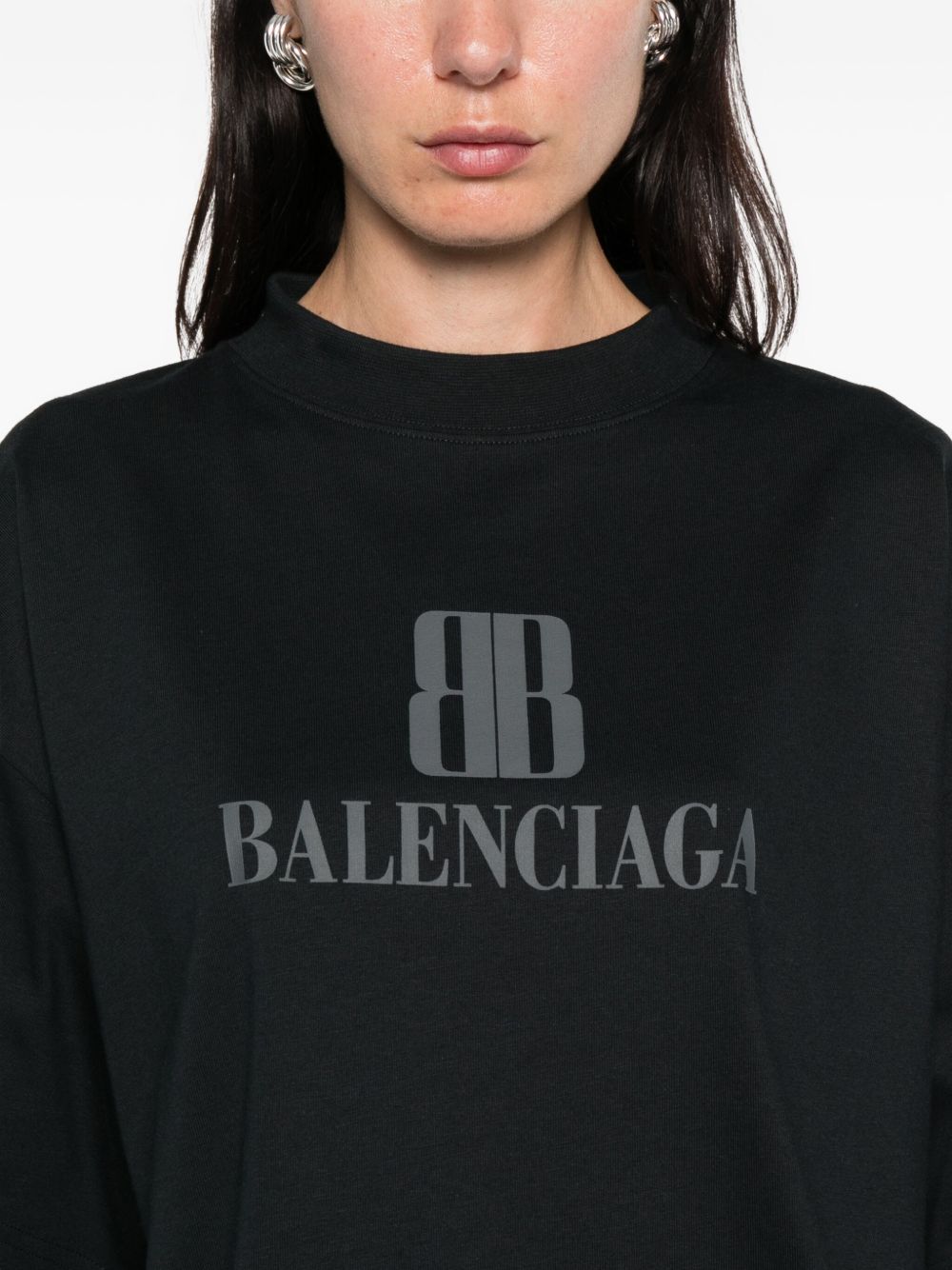 Balenciaga Nano Bb Cropped T-Shirt