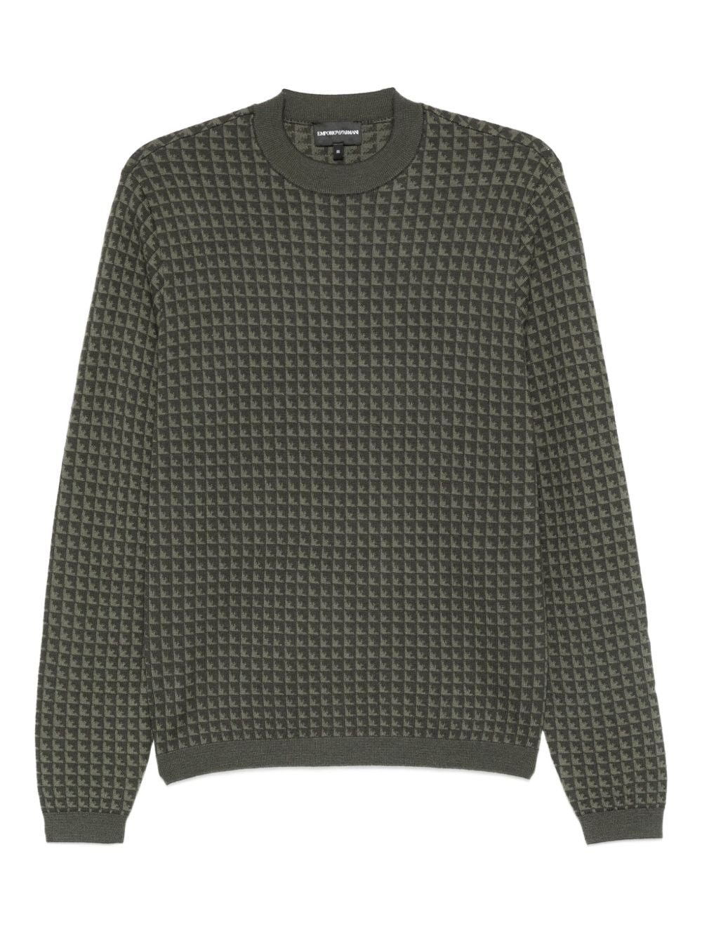 Emporio Armani Geometric-pattern virgin-wool sweater