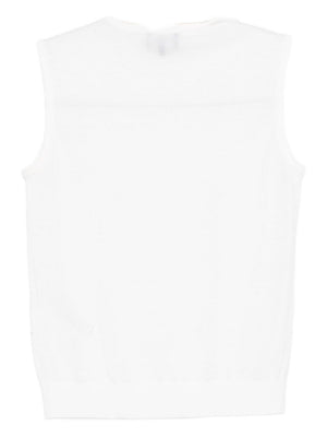 Emporio Armani Turtleneck top in shaved virgin wool with micro rhinestones