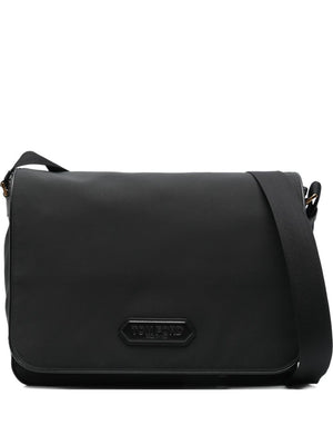 Tom Ford leather-trimmed nylon messenger bag