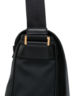 Tom Ford leather-trimmed nylon messenger bag