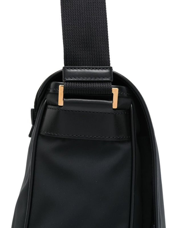 Tom Ford leather-trimmed nylon messenger bag