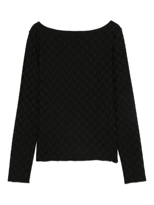 Emporio Armani Jacquard jersey sweater with geometric pattern