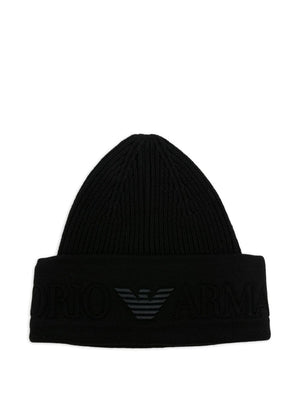 Emporio Armani Logo wool beanie