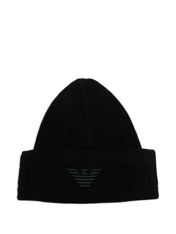 Emporio Armani Logo wool beanie