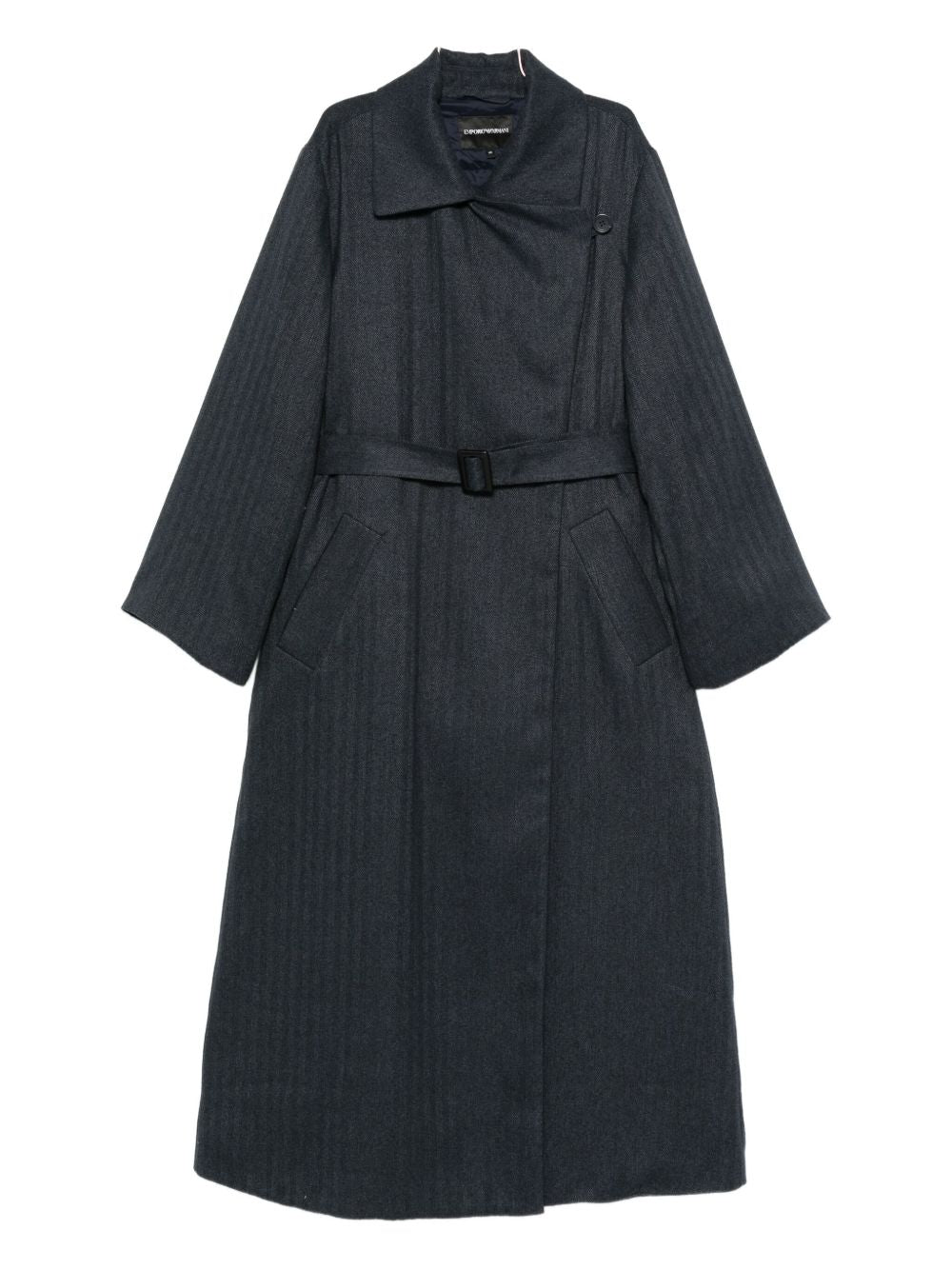 Emporio Armani Striped double-breasted coat