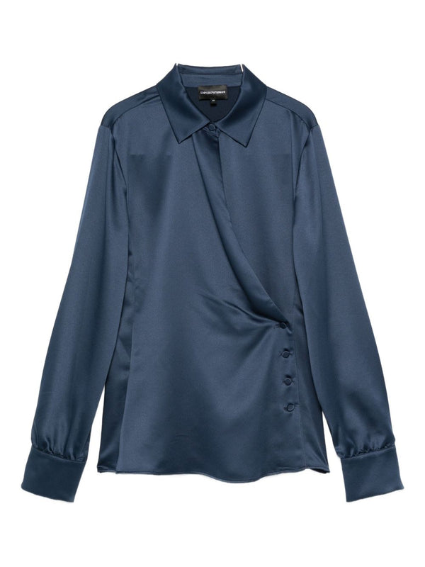 Emporio Armani Satin wrap blouse