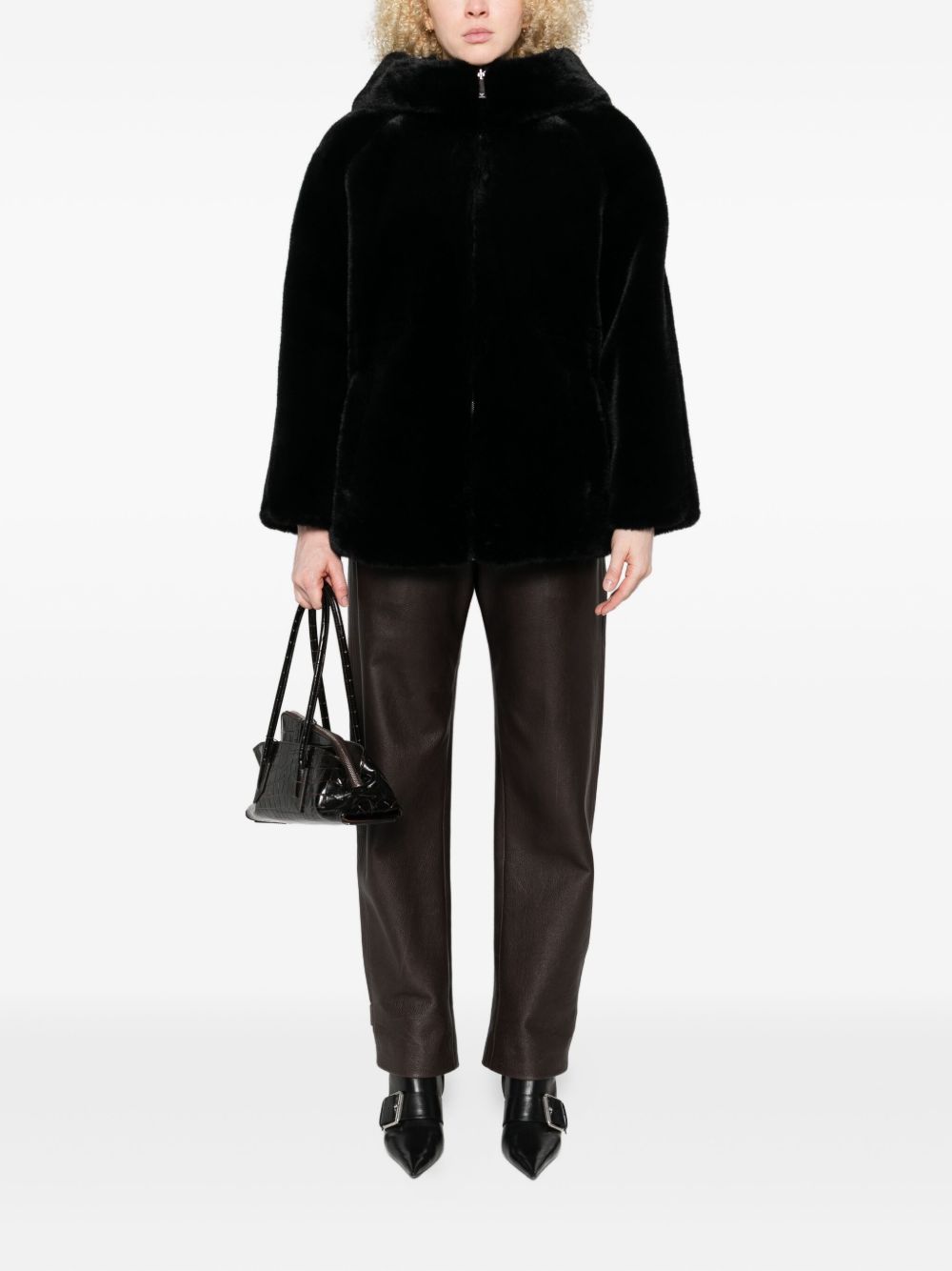 Emporio Armani Hooded zip-front jacket