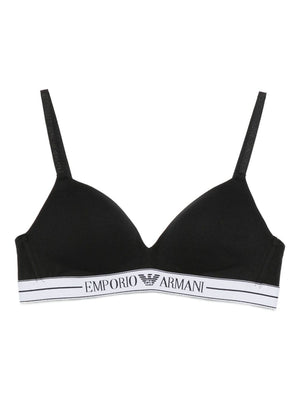Emporio Armani ASV organic-cotton, padded triangle bra with logo underband