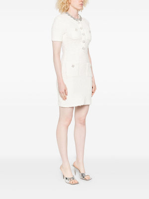 Self-Portrait Embellished button-detailed mini dress