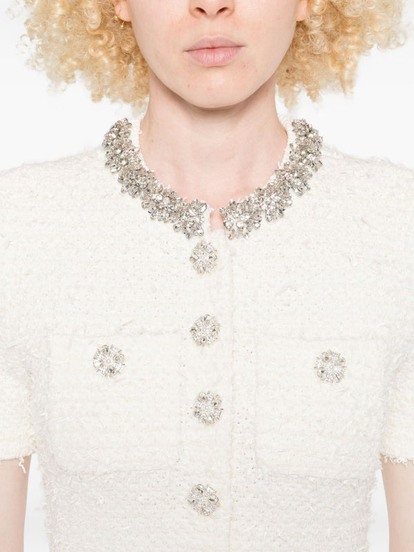 Self-Portrait Embellished button-detailed mini dress