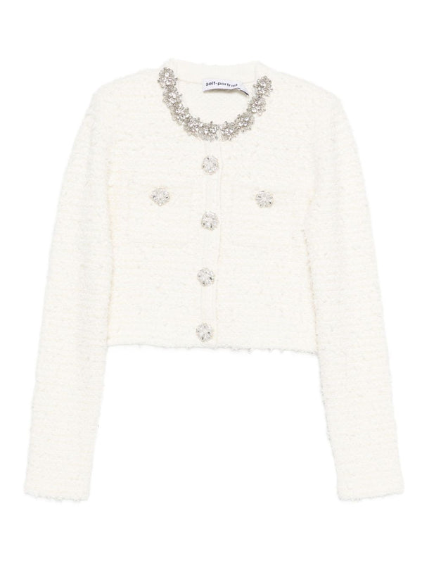 Self-Portrait Embellished-buttons cardigan