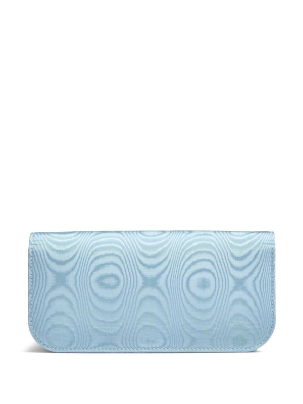Valentino Garavani Locò Moiré Fabric Clutch with Jewel Logo