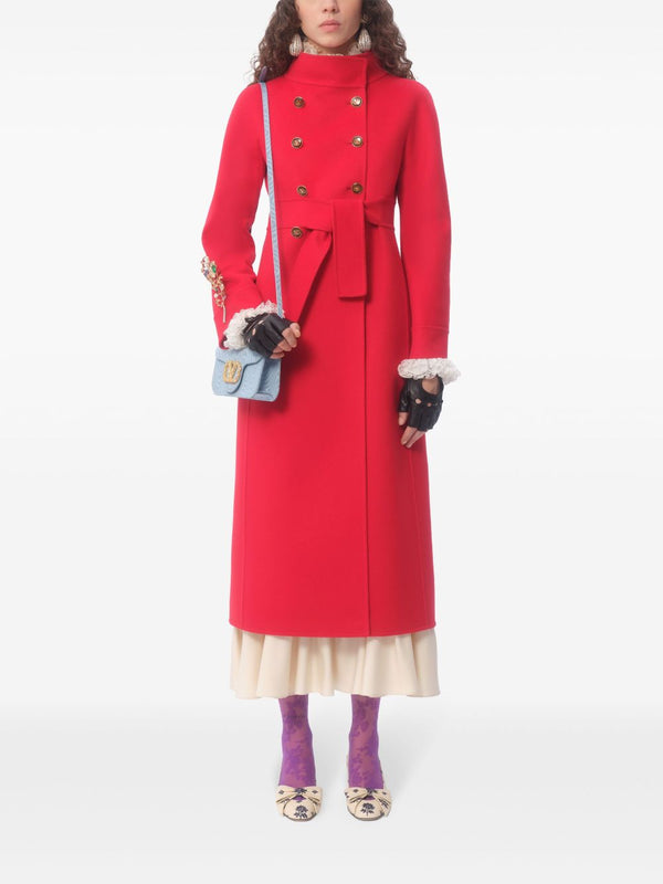 Valentino Garavani Locò Moiré Fabric Clutch with Jewel Logo